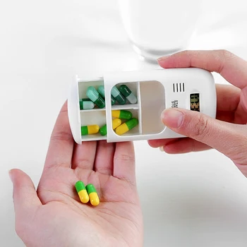 Nešiojamų Tabletes Priminimas Medicina, Žadintuvas, Laikmatis Elektroninių Langelį Atveju Organizatorius LCD Ekranas, Laikrodis, Pirmosios Pagalbos Rinkiniai Smart Medicina Atveju