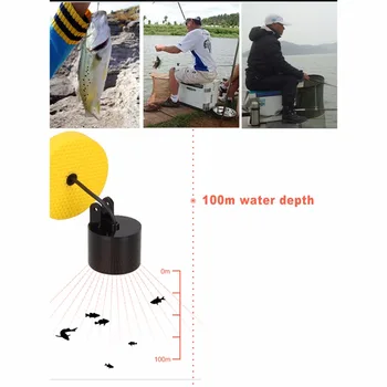 Nešiojamų Žuvų Ieškiklis Echolotai Patikimesnė Signalizacijos Rele Fishfinder 0.7-100m žvejybos aido geresnį Baterijos su anglų Ekranas