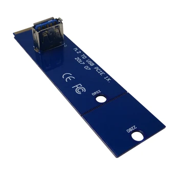 NGFF M. 2 USB 3.0 Perdavimo Kortelės Extender M2 USB3.0 Moterų Konverteris PCI-E Riser Card Grafika GPU Kasybos Miner