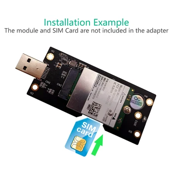 NGFF M2 USB 3.0 Adapteris Keitiklis Card w/SIM 8pin Kortelės Lizdas 3G/4G/5G