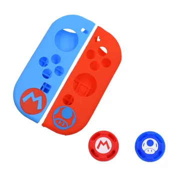 NR rankena silikono atveju kairės ir dešinės Džiaugsmas-Con apsauginė minkšta rankena padengti mygtuką bžūp Nintendo Jungiklis priedai