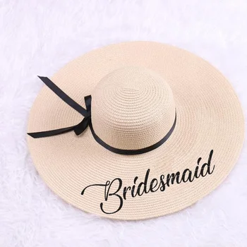 Nuotaka bridesmaid, maid of honor floppy skrybėlę Bikini baseinas vasaros Vestuvių Bachelorette vištų Šalis, Povestuvinės kelionės, Jaunavedžių Dušo dovana