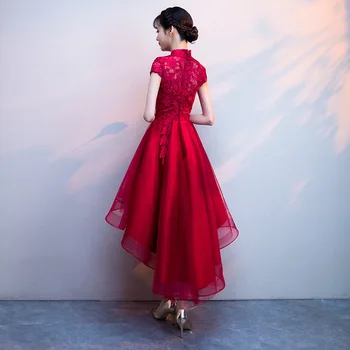 Nuotaka Taurę Suknelė 2021 M. Pavasarį Red Kinijos Vestuvių Vakaro Suknelė Moterims Tuščiaviduriai Iš Neteisėtų Šalis Suknelės Qipao Cheongsam Šiuolaikinės