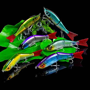Nuskendo Wobblers Lydekos Žvejybos Masalas Multi Sujungta Bionic Dirbtinės Plastikinės Sunku Masalas, Žūklės Reikmenys Reikmenys Bass Crankbait