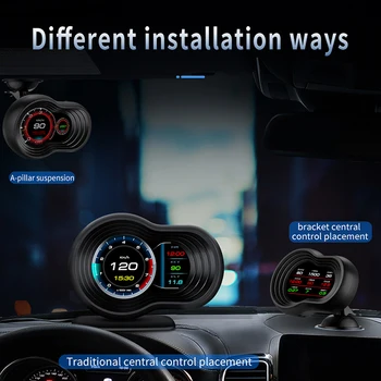OBD2 HUD GPS Navigacija, Head Up Display Vandens temperatūra greičio viršijimo APS / min Įtampa Spidometras Auto Diagnostikos Įrankiai, Automobilių Prekės,
