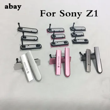 OEM Sim/Micro SD Kortelės Lizdas USB jungties Dangtelį Kepurės Dulkėms USB Įkrovimo Sony Xperia Z Z1 Z3 mini Z2Lot Nauji Aukštos Kokybės
