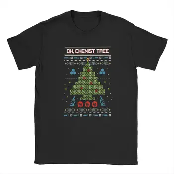 Oi Chemikas Eglutė Negraži Kalėdų Marškinėlius T-Marškinėliai Vyrams, Juokinga Geek Marškinėliai Mokslo Fizikos Mokslininkas Juokinga Trišakiai Plius Dydis Viršūnės