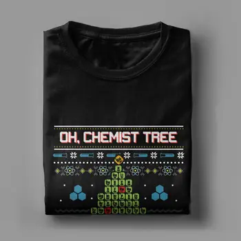 Oi Chemikas Eglutė Negraži Kalėdų Marškinėlius T-Marškinėliai Vyrams, Juokinga Geek Marškinėliai Mokslo Fizikos Mokslininkas Juokinga Trišakiai Plius Dydis Viršūnės