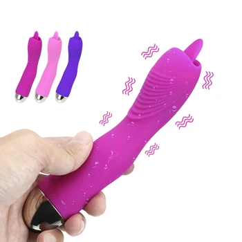 Oralinis Seksas, Vibratorius, Sekso Žaislai, skirtas Moters Klitorio Stimuliatorius 12 Dažnio Masturbator Lyžis Liežuvio Vibratorius Clit Blowjob Įmova