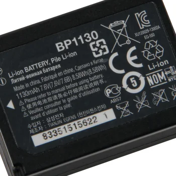 Originalus atsarginis Akumuliatorius Samsung NX2000 NX210 NX500 NX300 NX1000 NX200 BP1130 BP1030 Originali Baterija 1130mAh