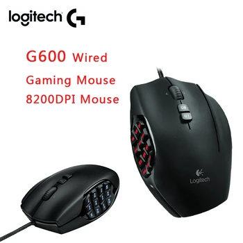 Originalus Logitech G600 žaidimų pelės nešiojamas žaidimų pelės 8200DPI Opticali teisėtų 17 programuojamą mygtuką, pelės