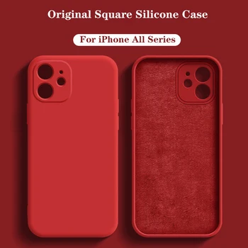Originalus Oficialiai Skysčio Atveju iPhone 11 12 Pro Max Mini Case For iPhone XS MAX XR X 7 8 6 6s PLUS SE 2020 Pilnas draudimas