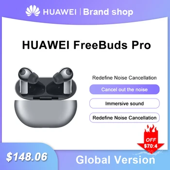 Originalus Pasaulinė Versija HUAWEI Freebuds Pro Smartearphone Qi Bevielio Įkrovimo ANC Funkciją Mate 40 Pro Pro 30