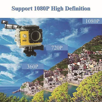 Originalus SJ4000 WiFi Veiksmų, Kamera 2.0 colių LCD Ekranas, 1080P 170 Laipsnių Kampu, Nardymas 30M atsparus Vandeniui vaizdo Kamera Sporto DV