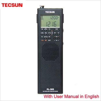 Originalus TECSUN PL 365 FM Radijo Portble Vienos šalinės juostos Imtuvas Full-band Skaitmeninis Demoduliavimo Stereo Radijas
