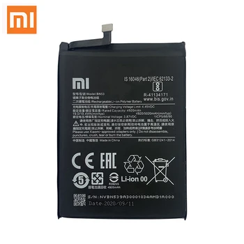 Originalus Xiao Mi BN53 5020mAh Telefono Baterija Xiaomi Redmi 9 Pastaba Pro Note9 Pro Pakeitimo Baterijas Bateria
