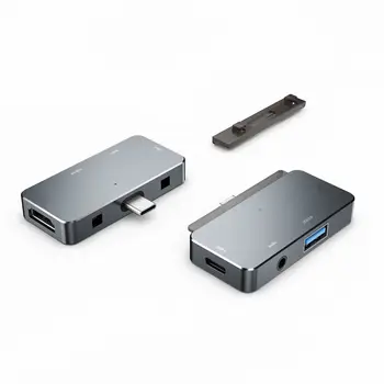 OUTMIX USB Tipo C Hub Adapteris su USB-C PD Įkrovimas USB 3.0 & 3,5 mm Ausinių Lizdas HDMI-suderinamas su 