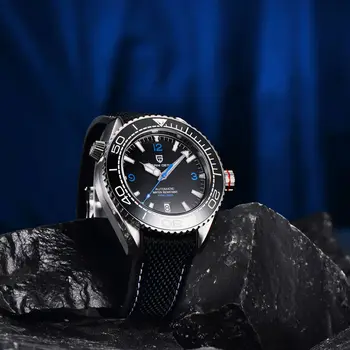 PAGANI PROJEKTO Viršuje Prekės ženklo Vyrai Mechaninis Laikrodis Safyro Stiklas Laikrodžio Vyrų 100M Vandeniui Nerūdijančio Plieno Automatinis laikrodis