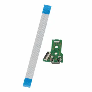 Pakeisti USB Įkrovimo lizdas Valdybos JDS-055 PS4 Valdiklis Su 12Pin Flex Kabelis 35EA