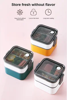 Paprasta Priešpiečių Dėžutė Gali Būti Šildomas Mikrobangų Krosnelė Atskiro Tipo Nešiojamų Bento Box Japonų Stiliaus Vaikams Studentų Maisto