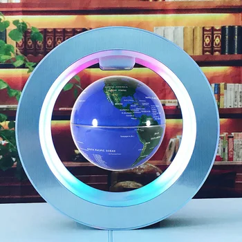 Pasaulyje Apvalus Rutulys LED Šviesos Pasaulio Žemėlapyje Plūduriuojantis Žemės Magnetic Levitation Šviesos Anti-Magija Sunkumą Kamuolys Kalėdinis Namų Dekoras