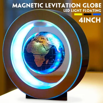 Pasaulyje Apvalus Rutulys LED Šviesos Pasaulio Žemėlapyje Plūduriuojantis Žemės Magnetic Levitation Šviesos Anti-Magija Sunkumą Kamuolys Kalėdinis Namų Dekoras