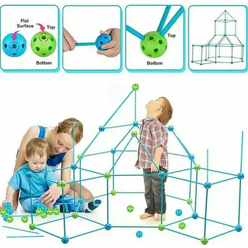 PASIDARYK pats Pastatas Tvirtovės Kūrimo Rinkinys, Statyba akmenys Rinkinys Berniukams Namas Žaislas, Ir Vaikų Mergaičių Žaisti Žaislai 3D W4J7