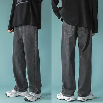 Pavasarį Ir Vasarą Džinsai Vyrams korėjos Mados Prarasti Atsitiktinis Džinsai Vyrams Harajuku Streetwear Laukinių Hip-hop Plataus kojų Mopping Džinsai Vyrams