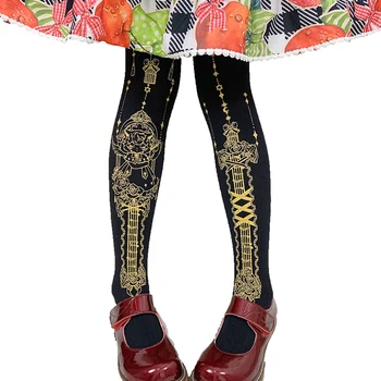 Pavasarį ir vasarą lolita įdegio spausdinti batai aksomo, šilko kojinės antrasis elementas-minkštas girl loli šilko kojinės