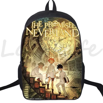 Pažadėjo Neverland Anime Kuprinė Animacinių Filmų Emman Norm Schoolbags Paauglys Nešiojamojo Kompiuterio Kuprinė Mochila Didelės Talpos, Kelioniniai Krepšiai