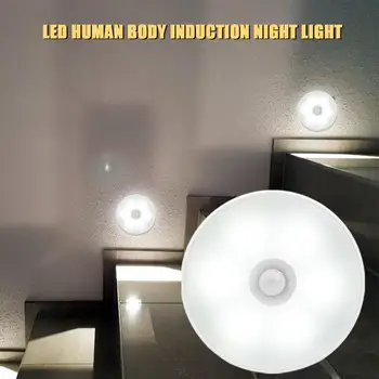 Pažangus Judesio Jutiklis LED Nakties Šviesos Žmogaus Kūno Indukcijos Miegamojo Lovos USB Įkrovimo PIR Judesio Kabineto Spinta Sienos Lempos