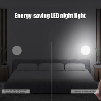 Pažangus Judesio Jutiklis LED Nakties Šviesos Žmogaus Kūno Indukcijos Miegamojo Lovos USB Įkrovimo PIR Judesio Kabineto Spinta Sienos Lempos