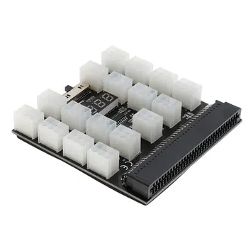 PCI-E 12V 64Pin 12/17x 6Pin Maitinimo Serverio Adapteris Kabeliai Breakout Valdybos, Energijos Konversijos už 1200W 750W GPU Kasyba