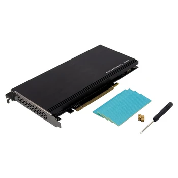 PCI-E 3.0 X16 PLX8747 į 4XM.2 NVMe SSD Riser Card Adapteris Miner BTC Kasybos Plėtros Kortelę