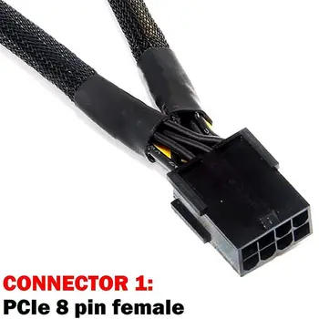 PCI-e 8 Pin PCIe Dual 8 Pin (6+2) vaizdo Korta PCI Express Maitinimo Adapteris GPU VGA Y-Splitter ilgiklis