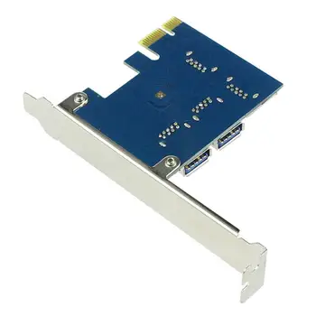 PCIe 1 iki 4 PCI-express 16X lizdai Riser Card PCI-E 1X Išorės 4 PCI-e, USB 3.0 Adapteris Daugiklis Kortelę Bitcoin Miner Naujas