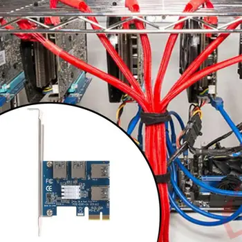 PCIE PCI-E PCI Express Stove Kortelės 1x iki 16x 1 iki 4 USB 3.0 Lizdą, Daugiklis Hub Adapteris Bitcoin Mining Miner BTC Prietaisai