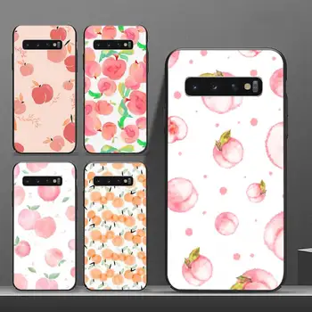 Persikų vaisių rožinė Telefono dėklas Samsung A50 A51 A71 A20E A20S S10 S20 S21 S30 Plus ultra 5G M11 funda shell