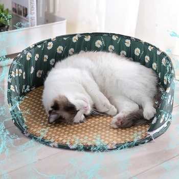 Pet products namuose katės kilimų vada ponaitis šuo savarankiškai aušinimo motina katė miega lovoje priedai Vasaros apvalios formos aušinimo padas
