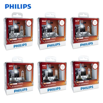 Philips X-treme Vision H1 H4 H7, H11 9003 9005 9006 HB2 HB3 HB4 XV 12V + Daugiau Ryškios Šviesos Automobilių Halogeninės Lempos , X2
