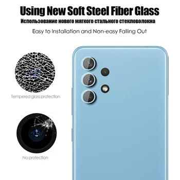 Pilnas draudimas Grūdintas Stiklas Protector For Samsung Galaxy A32 4G vaizdo Kameros Objektyvo Apsaugos Glas Galaxy A32 Padengti Kino SM-A325F 6.4