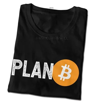 Planas Bitcoin T Marškinėliai Vyrams trumpomis Rankovėmis Medvilnė Streetwear Mados T-shirt Planas B BTC Geek Tee Viršūnes Harajuku Marškinėlius Dovanų