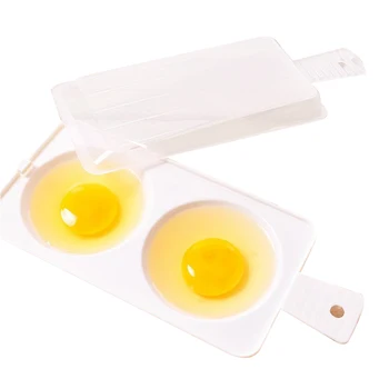 Plastikinių Kiaušinių Viryklė, Mikrobangų Kiaušinių Katilų 2 Kiaušinių Lukšto Kiaušinių Viryklė, Kepimo Įrankiai Dvejopo Naudojimo Dizaino Aukštos Kokybės Kiaušinių Įrankis