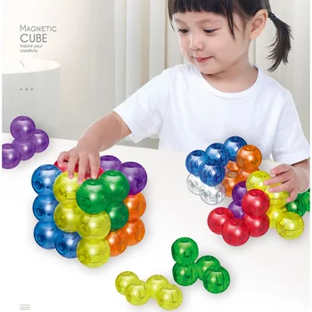 Plastiko Bloko Žaislai Magnetas Kubą Vaikams, Magnetiniai 
