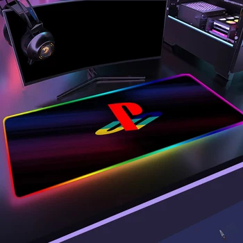 Playstation Pelės Kilimėlis RGB Ps4 Kilimėlis Žaidėjus Priedai LED Anime Pelės Mygtukai Xxl Kawaii Žaidimų Priedai Klaviatūros Kompasas