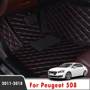 PN, Už Peugeot 508 2018 M. 2016 m. 2017 m. 2013 2012 2011 M., Automobilių Kilimėliai, Interjero Stilius Vandeniui Anti Purvinas Odos Kilimėliai