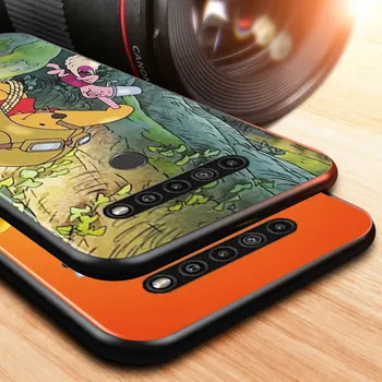 Pooh Bear Mielas už LG G8 G8S G8X V30 V35 V40 V50 V60 ThinQ Q60 K40 K50 K51 K61 K71 K92 K62 Soft Black Telefono dėklas