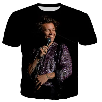 Populiarus Dainininkas Harry Styles Spausdinami 3D T-shirt Vyrai/moterys Atsitiktinis Mados Harajuku Stiliaus T Shirts Streetwear Viršūnes Dropshipping