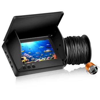 Povandeninės Žūklės Priemonės 4.3 Colio LCD Ekranas Žvejybos Kamera 30M 195° Plataus kampo, Infraraudonųjų spindulių Echo Žuvų Ieškiklis Gylis Tvirtesnį