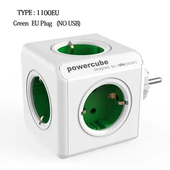 PowerCube Juostelės Galia USB Lizdas, EU Plug Multi Smart Plug Pratęsti ES Elektros 16A 4 Lizdo 2.1 Namų Įkrovimo Pilka